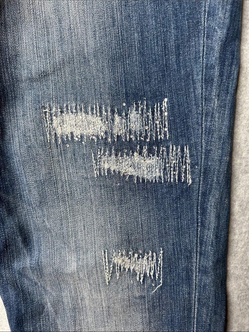 Aeropostale‎ Women's Blue Skinny Jeans with Distressed Details